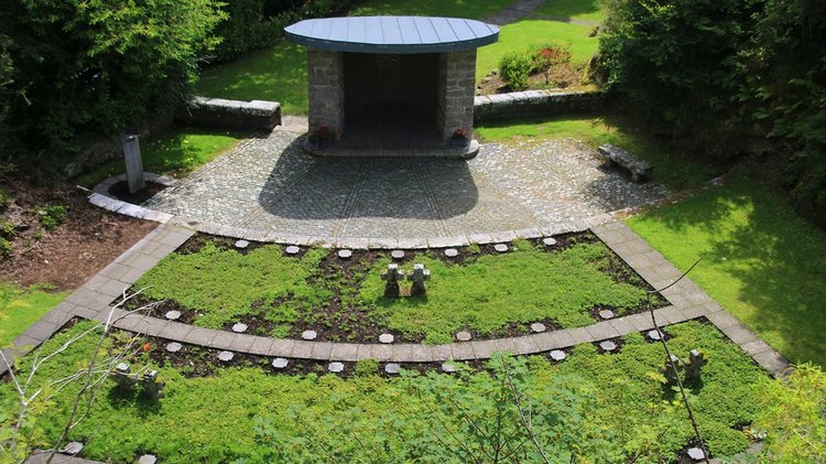 Vogelperspektive auf den Friedhof